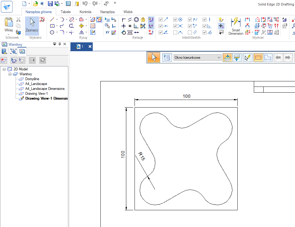 Projekt CAD wykonany w Solid Edge